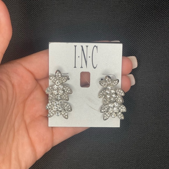 INC International Concepts Jewelry - INC International Concepts Silver Floral Crystal Earrings